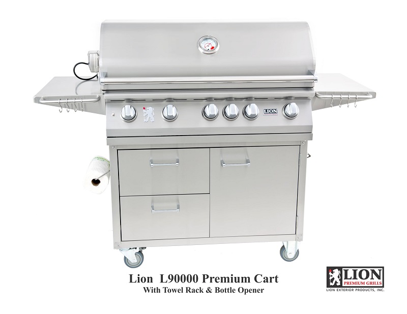 Lion Premium Grill 40″ 5 Burner Grill On Cart